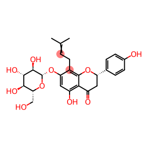 4H-1-Benzopyran-4-one, 7-(β-D-glucopyranosyloxy)-2,3-dihydro-5-hydroxy-2-(4-hydroxyphenyl)-8-(3-methyl-2-buten-1-yl)-, (2S)-