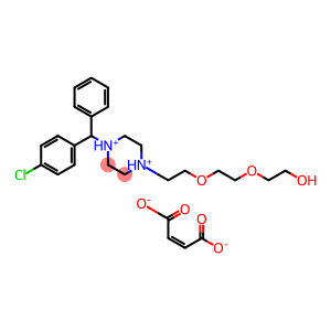 4-(4-chlorobenzhydryl)-1-[2-[2-(2-hydroxyethoxy)ethoxy]ethyl]piperazinediylium maleate