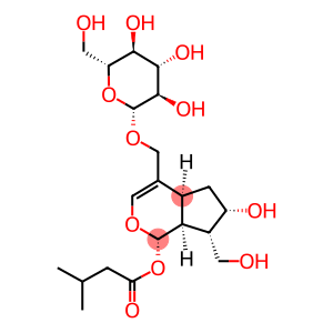 β-D-Glucopyranoside, [(1S,4aS,6S,7S,7aS)-1,4a,5,6,7,7a-hexahydro-6-hydroxy-7-(hydroxymethyl)-1-(3-methyl-1-oxobutoxy)cyclopenta[c]pyran-4-yl]methyl