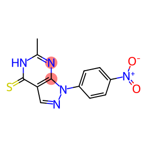 4H-Pyrazolo[3,4-d]pyrimidine-4-thione,1,5-dihydro-6-methyl-1-(4-nitrophenyl)-