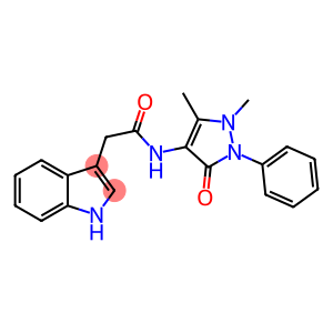 N-(1,5-dimethyl-3-oxo-2-phenyl-pyrazol-4-yl)-2-(1H-indol-3-yl)acetamide