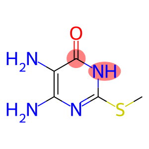 5,6-Diamino-2-(methylthio)pyrimidin-4(3H)-one, 5,6-Diamino-2-(methylsulphanyl)pyrimidin-4-ol