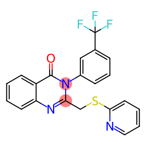 4(3H)-Quinazolinone, 2-[(2-pyridinylthio)methyl]-3-[3-(trifluoromethyl)phenyl]-
