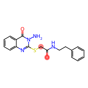 2-[(3-amino-4-oxo-3,4-dihydro-2-quinazolinyl)sulfanyl]-N-(2-phenylethyl)acetamide