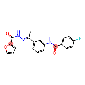 4-fluoro-N-{3-[N-(2-furoyl)ethanehydrazonoyl]phenyl}benzamide