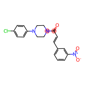 1-(4-chlorophenyl)-4-(3-{3-nitrophenyl}acryloyl)piperazine