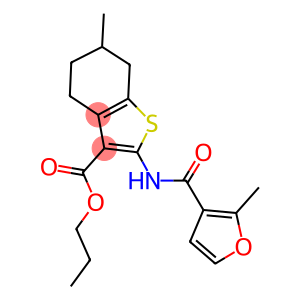 propyl 6-methyl-2-[(2-methyl-3-furoyl)amino]-4,5,6,7-tetrahydro-1-benzothiophene-3-carboxylate