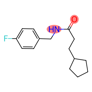3-cyclopentyl-N-(4-fluorobenzyl)propanamide