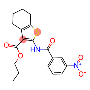 propyl 2-({3-nitrobenzoyl}amino)-4,5,6,7-tetrahydro-1-benzothiophene-3-carboxylate
