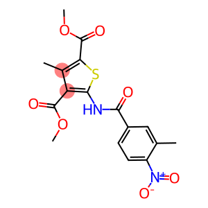 dimethyl 5-({4-nitro-3-methylbenzoyl}amino)-3-methyl-2,4-thiophenedicarboxylate