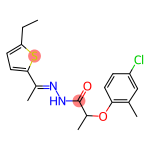 2-(4-chloro-2-methylphenoxy)-N'-[1-(5-ethyl-2-thienyl)ethylidene]propanohydrazide