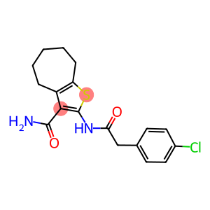 2-{[(4-chlorophenyl)acetyl]amino}-5,6,7,8-tetrahydro-4H-cyclohepta[b]thiophene-3-carboxamide