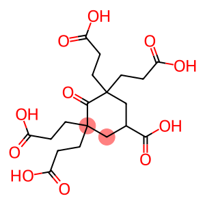 3,3,5,5-tetrakis(2-carboxyethyl)-4-oxo-cyclohexane-1-carboxylic acid