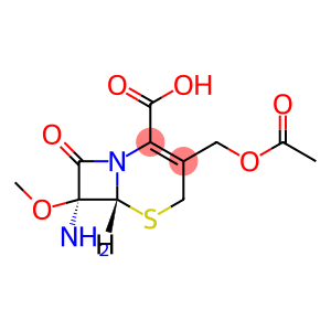 (6R-cis)-3-(Acetoxymethyl)-7-amino-7-methoxy-8-oxo-5-thia-1-azabicyclo(4.2.0)oct-2-ene-2-carboxylic acid