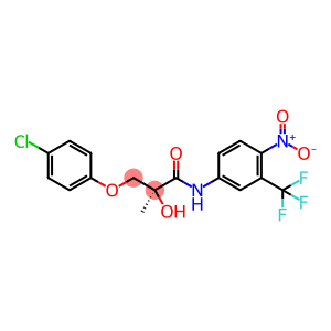 Propanamide, 3-(4-chlorophenoxy)-2-hydroxy-2-methyl-N-[4-nitro-3-(trifluoromethyl)phenyl]-, (2S)-