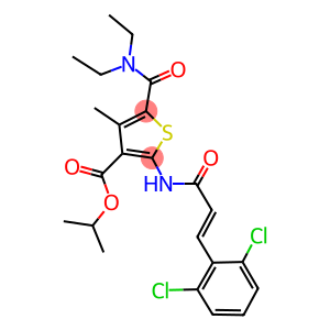 isopropyl 2-{[3-(2,6-dichlorophenyl)acryloyl]amino}-5-[(diethylamino)carbonyl]-4-methyl-3-thiophenecarboxylate