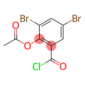 2-(acetyloxy)-3,5-dibromobenzoyl chloride