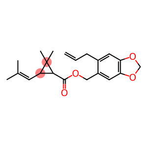 Cyclopropanecarboxylic acid, 2,2-dimethyl-3-(2-methyl-1-propen-1-yl)-, [6-(2-propen-1-yl)-1,3-benzodioxol-5-yl]methyl ester