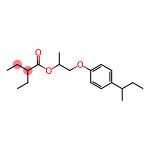 Butanoic acid, 2-ethyl-, 1-methyl-2-[4-(1-methylpropyl)phenoxy]ethyl ester