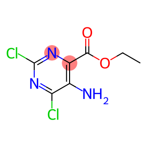 4-Pyrimidinecarboxylic acid, 5-amino-2,6-dichloro-, ethyl ester