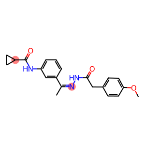 N-(3-{N-[(4-methoxyphenyl)acetyl]ethanehydrazonoyl}phenyl)cyclopropanecarboxamide