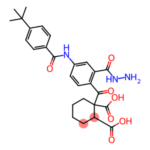 1,2-Cyclohexanedicarboxylic acid, 1-[2-[4-[[4-(1,1-dimethylethyl)benzoyl]amino]benzoyl]hydrazide]