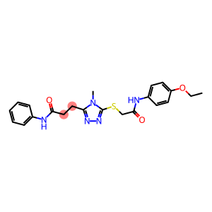 3-[5-[(4-ethoxyphenyl)carbamoylmethylsulfanyl]-4-methyl-1,2,4-triazol-3-yl]-N-phenyl-propanamide