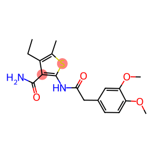 2-{[(3,4-dimethoxyphenyl)acetyl]amino}-4-ethyl-5-methyl-3-thiophenecarboxamide