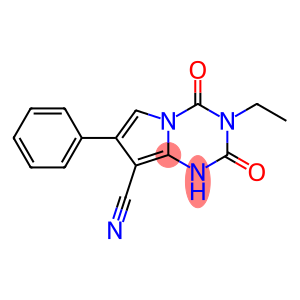 3-Ethyl-1,2,3,4-tetrahydro-2,4-dioxo-7-phenylpyrrolo[1,2-a]-1,3,5-triazine-8-carbonitrile