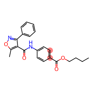 butyl 4-{[(5-methyl-3-phenyl-4-isoxazolyl)carbonyl]amino}benzoate