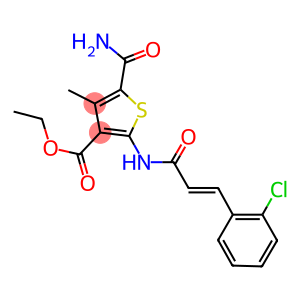 ethyl 5-(aminocarbonyl)-2-{[3-(2-chlorophenyl)acryloyl]amino}-4-methyl-3-thiophenecarboxylate