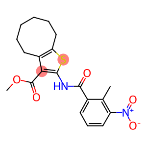 methyl 2-({3-nitro-2-methylbenzoyl}amino)-4,5,6,7,8,9-hexahydrocycloocta[b]thiophene-3-carboxylate