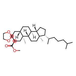 Spiro[5α-cholestane-3,2'-[1,3]dioxolane]-2β-carboxylic acid methyl ester