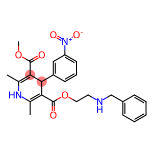 3,5-Pyridinedicarboxylic acid, 1,4-dihydro-2,6-dimethyl-4-(3-nitrophenyl)-, 3-methyl 5-[2-[(phenylmethyl)amino]ethyl] ester