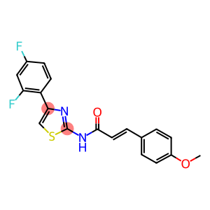 N-[4-(2,4-difluorophenyl)-1,3-thiazol-2-yl]-3-(4-methoxyphenyl)acrylamide