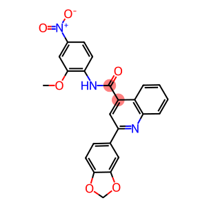 2-(1,3-benzodioxol-5-yl)-N-{4-nitro-2-methoxyphenyl}-4-quinolinecarboxamide