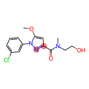 1H-Pyrazole-3-carboxamide, 1-(3-chlorophenyl)-N-(2-hydroxyethyl)-5-methoxy-N-methyl-