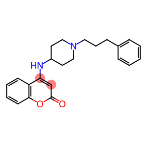 4-[[1-(3-phenylpropyl)-4-piperidyl]amino]-2-benzopyrone