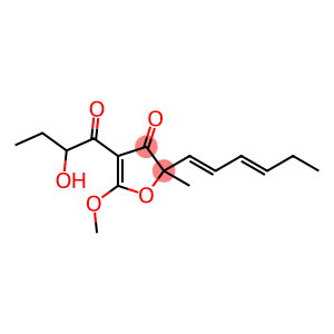 3(2H)-Furanone, 2-(1,3-hexadienyl)-4-(2-hydroxy-1-oxobutyl)-5-methoxy-2-methyl-, (E,E)- (9CI)