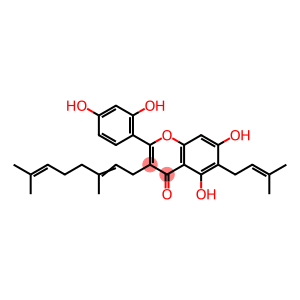 2-(2,4-Dihydroxyphenyl)-3-(3,7-dimethyl-2,6-octadienyl)-5,7-dihydroxy-6-(3-methyl-2-butenyl)-4H-1-benzopyran-4-one