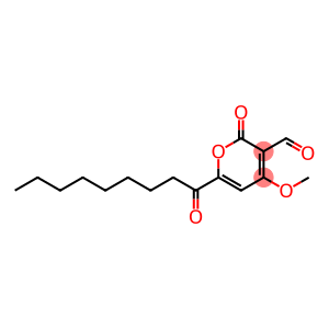 6-Methoxy-4-oxo-5-(1-oxononyl)-4H-pyran-2-carbaldehyde