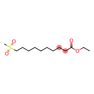 Decanoic acid, 10-(methylsulfonyl)-, ethyl ester