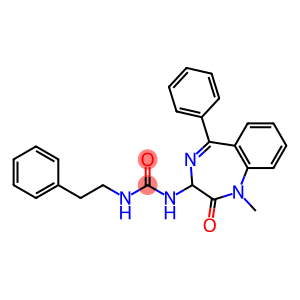 3-(1-methyl-2-oxo-5-phenyl-2,3-dihydro-1H-1,4-benzodiazepin-3-yl)-1-(2-phenylethyl)urea