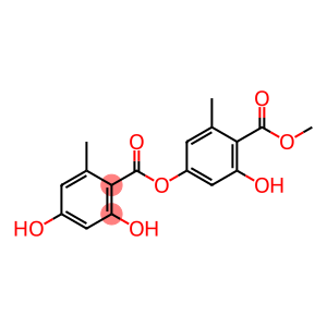 Benzoic acid, 2,4-dihydroxy-6-methyl-, 3-hydroxy-4-(methoxycarbonyl)-5-methylphenyl ester