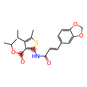 isopropyl 2-{[3-(1,3-benzodioxol-5-yl)acryloyl]amino}-4-ethyl-5-methyl-3-thiophenecarboxylate