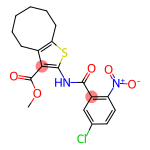 methyl 2-({5-chloro-2-nitrobenzoyl}amino)-4,5,6,7,8,9-hexahydrocycloocta[b]thiophene-3-carboxylate