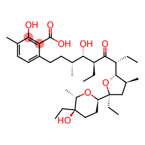 Benzoic acid, 6-[(3R,4S,5S,7R)-5-ethyl-7-[(2S,3S,5S)-5-ethyl-5-[(2R,5R,6S)-5-ethyltetrahydro-5-hydroxy-6-methyl-2H-pyran-2-yl]tetrahydro-3-methyl-2-furanyl]-4-hydroxy-3-methyl-6-oxononyl]-2-hydroxy-3-methyl-