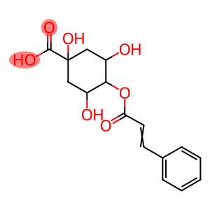 Cinnamic acid, 4-ester with 1,3,4,5-tetrahydroxycyclohexanecarboxylic acid, stereoisomer (8CI)