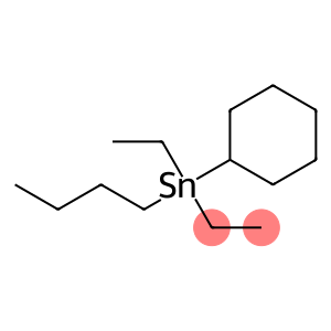 Stannane, butylcyclohexyldiethyl-