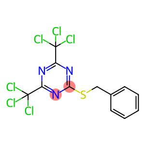1,3,5-Triazine, 2-[(phenylmethyl)thio]-4,6-bis(trichloromethyl)-